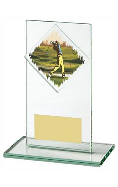Jade Glass Male Golf Award Jade 14cm