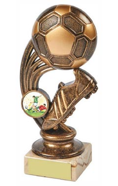 Football Boot/Ball Trophy Ant Gold 17cm