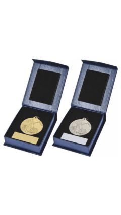 45mm Male Gold Football Medal in Case Gold 4.5cm