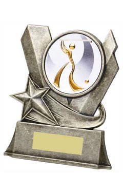 Metal Victory Stand with Golf Insert Ant Silver 11.5cm