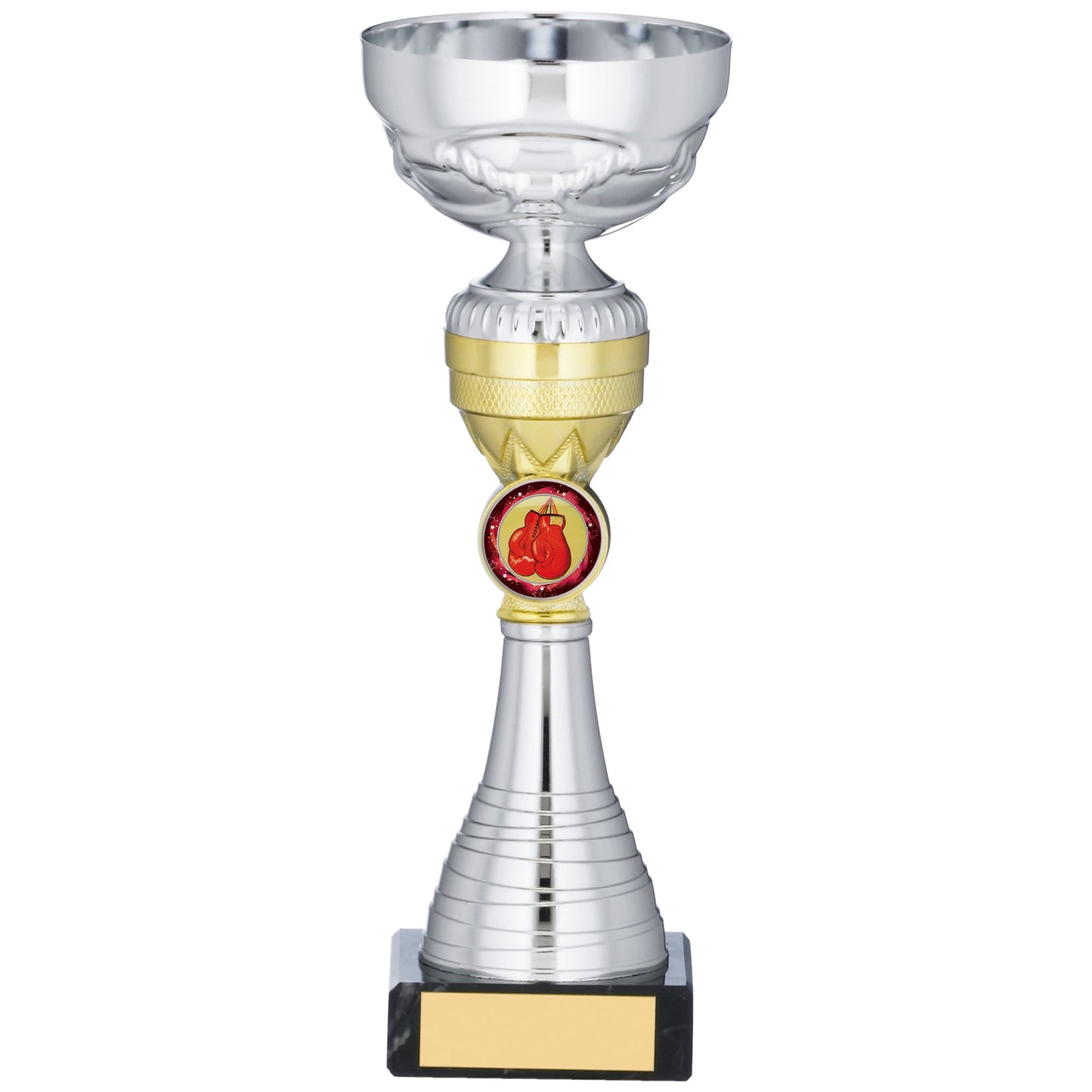 8.5" SILVER AND GOLD TROPHY 21.5cm