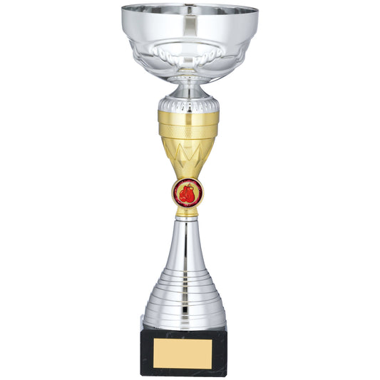 12.5" SILVER AND GOLD TROPHY 32cm