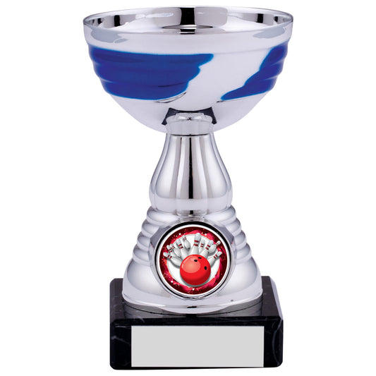 5" SILVER BLUE TROPHY 12.5cm