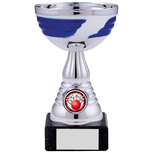 6.5" SILVER BLUE TROPHY 16.5cm