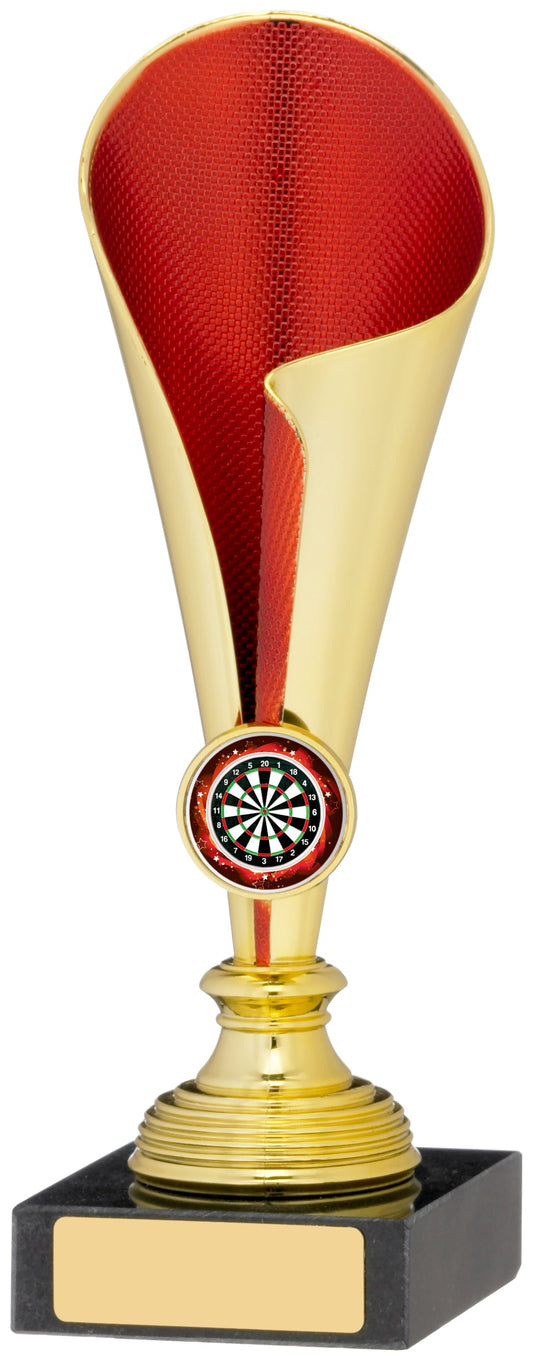 7.75" GOLD RED TROPHY 20cm