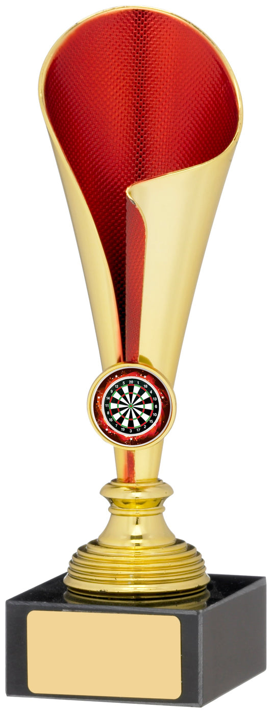 8.25" GOLD RED TROPHY 21cm