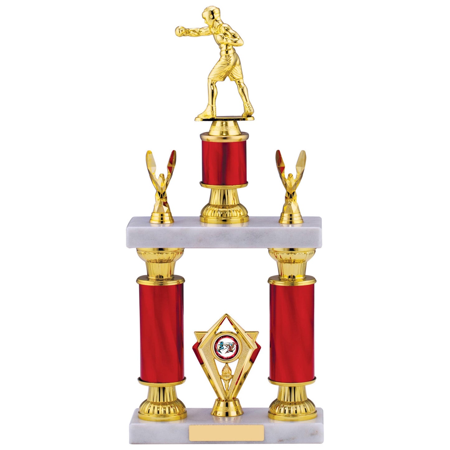 16.75" RED TUBING HOLDER BOXING TROPHY 42.5cm