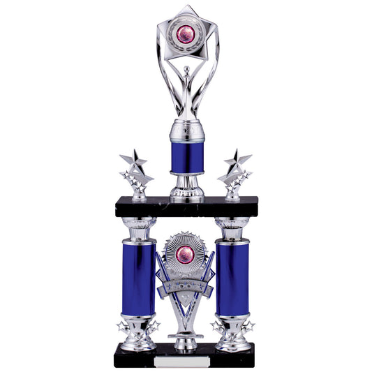 19" RED TUBING HOLDER TROPHY 48cm