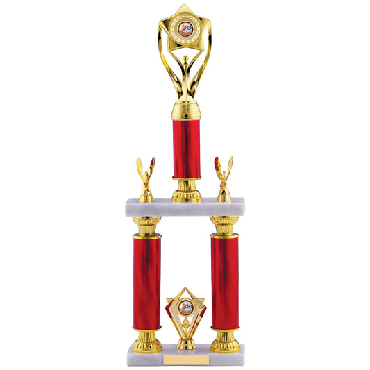 19.25" BLUE TUBE HOLDER TROPHY 49cm