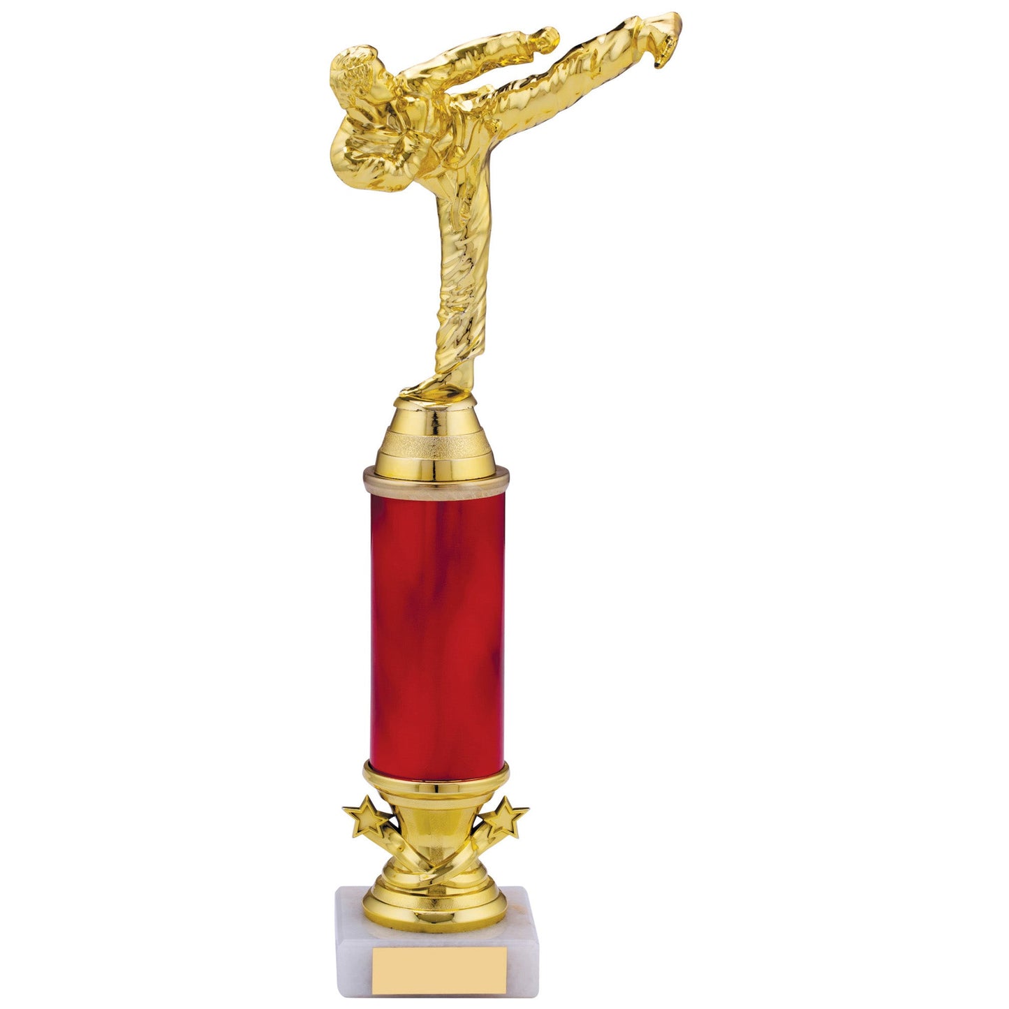 11.5" GOLD RED KARATE TROPHY 29cm