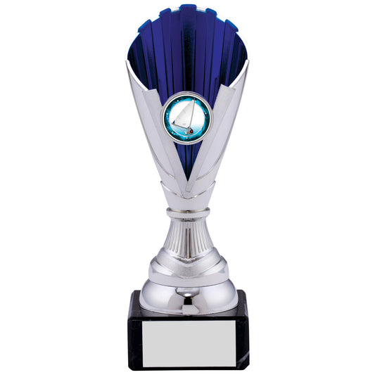 7.5" SILVER BLUE TROPHY 19cm