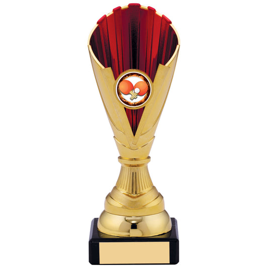 7" GOLD RED TROPHY 18cm