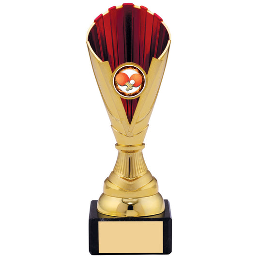 7.5" GOLD RED TROPHY 19cm