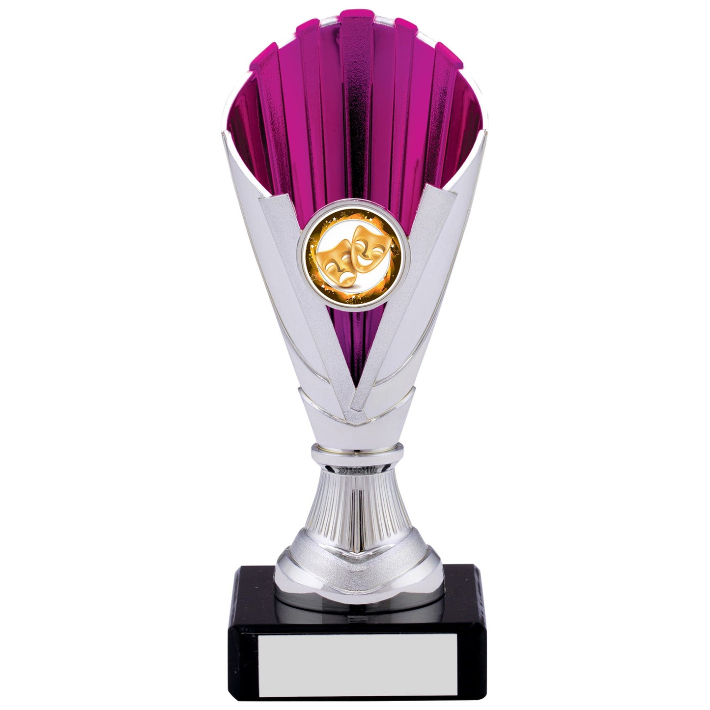 6.5" SILVER PINK TROPHY 16.5cm