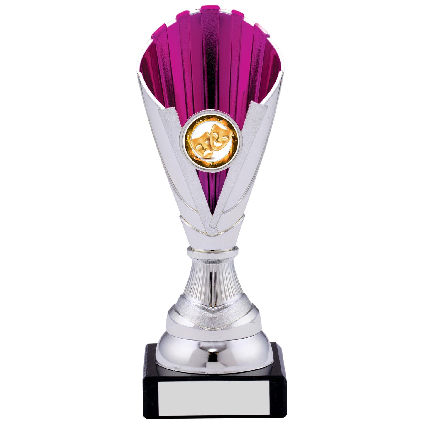 7" SILVER PINK TROPHY 18cm