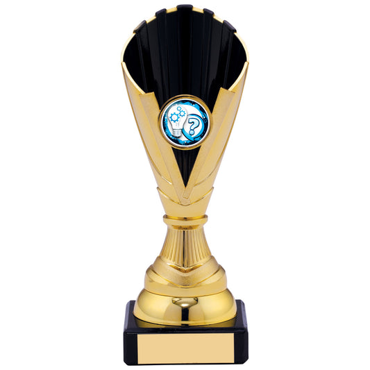 7" GOLD BLACK TROPHY 17cm