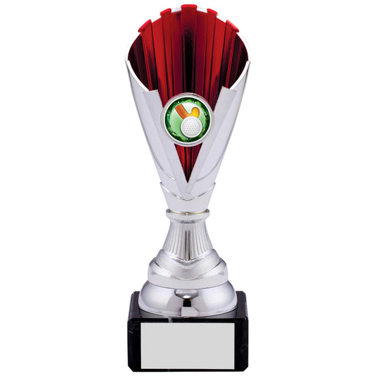 7.5" SILVER RED TROPHY 19cm