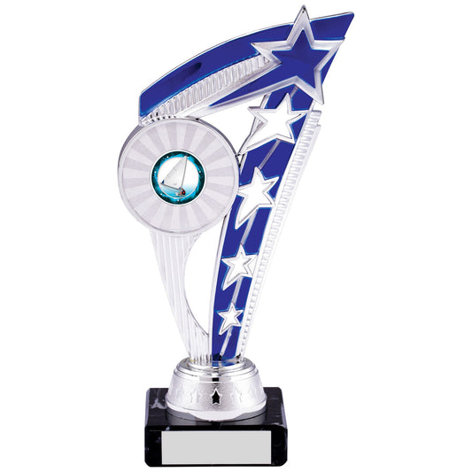 8" SILVER BLUE TROPHY 20cm