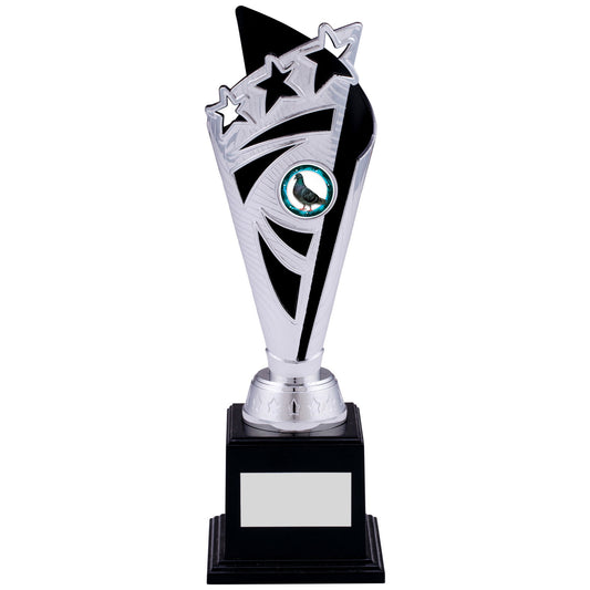 9.25" SILVER BLACK TROPHY 23.5cm