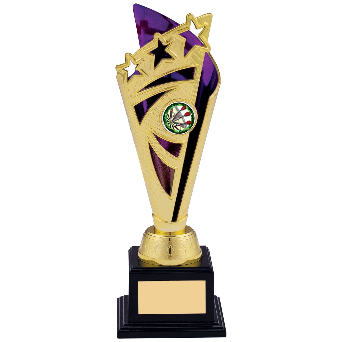 8.25" GOLD PURPLE TROPHY 21cm