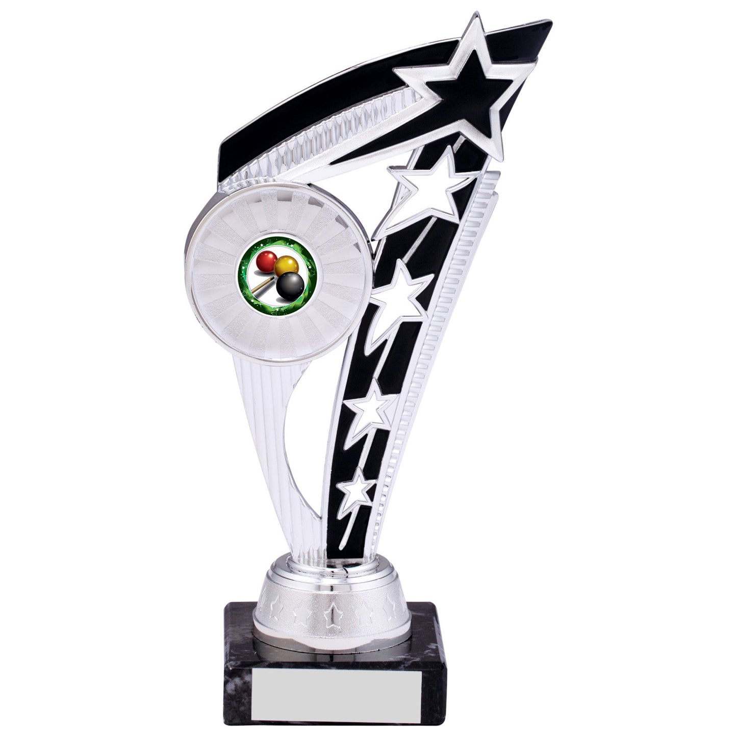 8" SILVER BLACK TROPHY 20cm