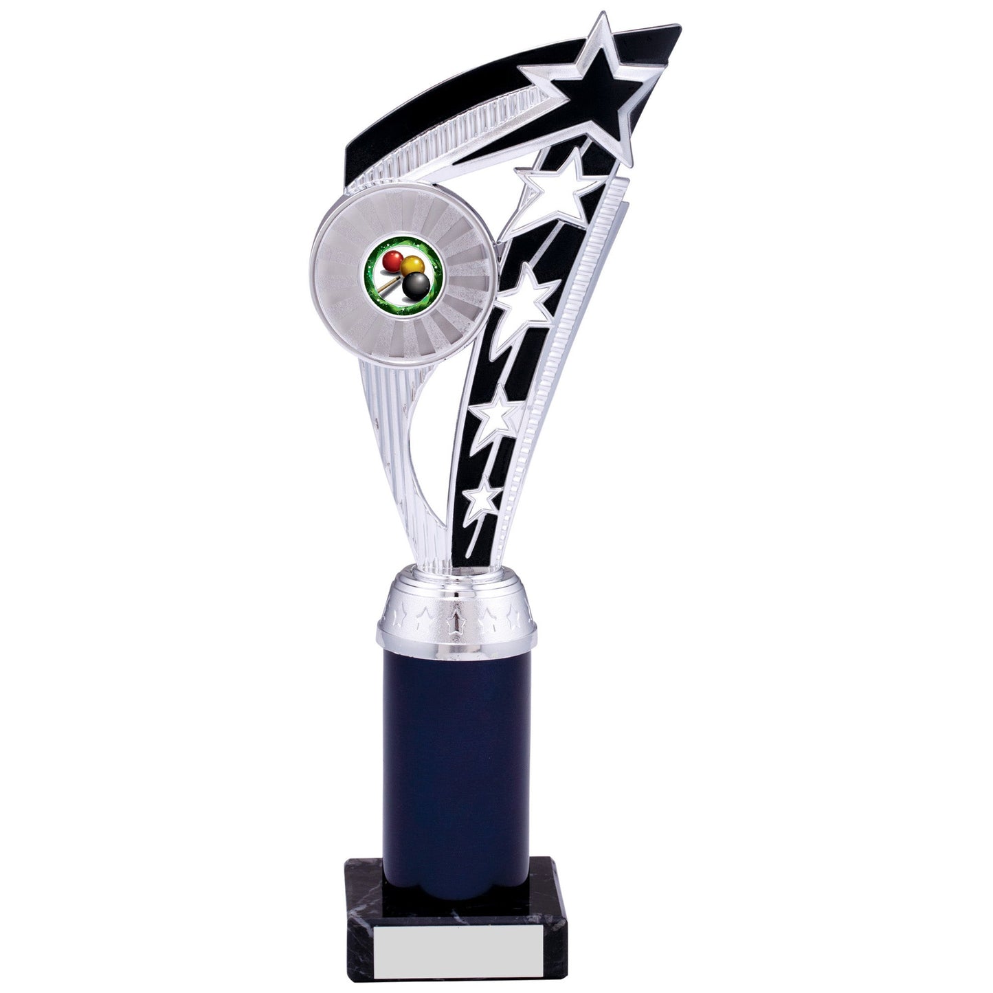 11" SILVER BLACK TROPHY 28cm