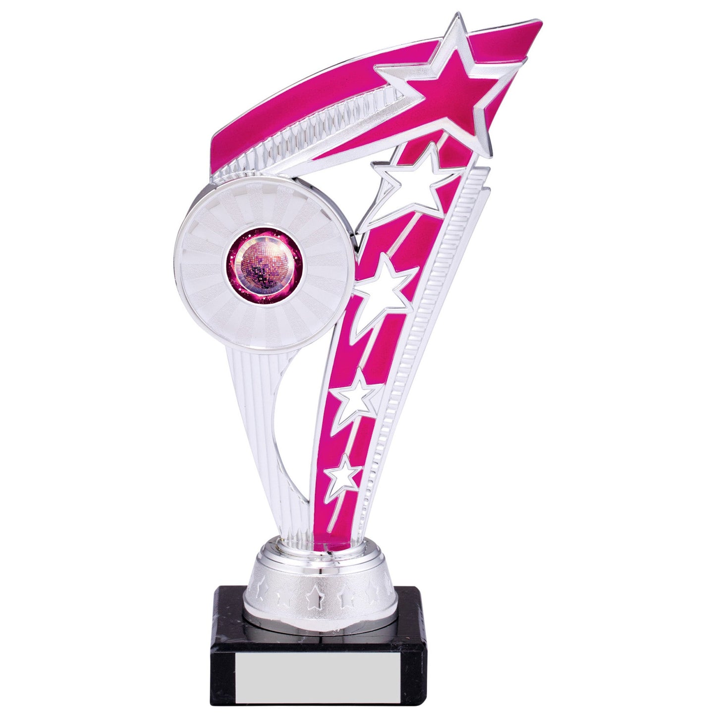 8" SILVER PINK TROPHY 20cm