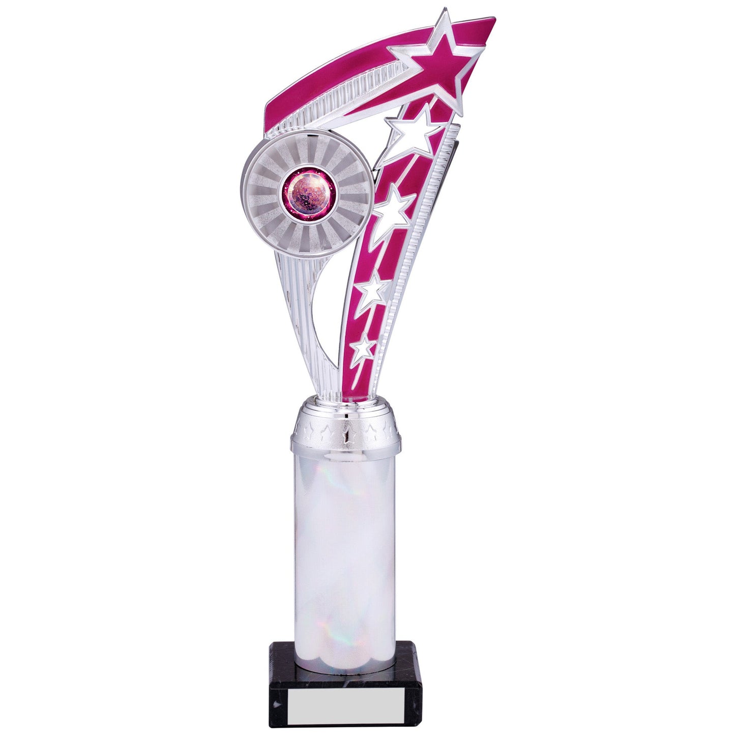 12" SILVER PINK TROPHY 30.5cm