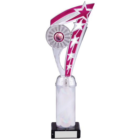 12" SILVER PINK TROPHY 30.5cm