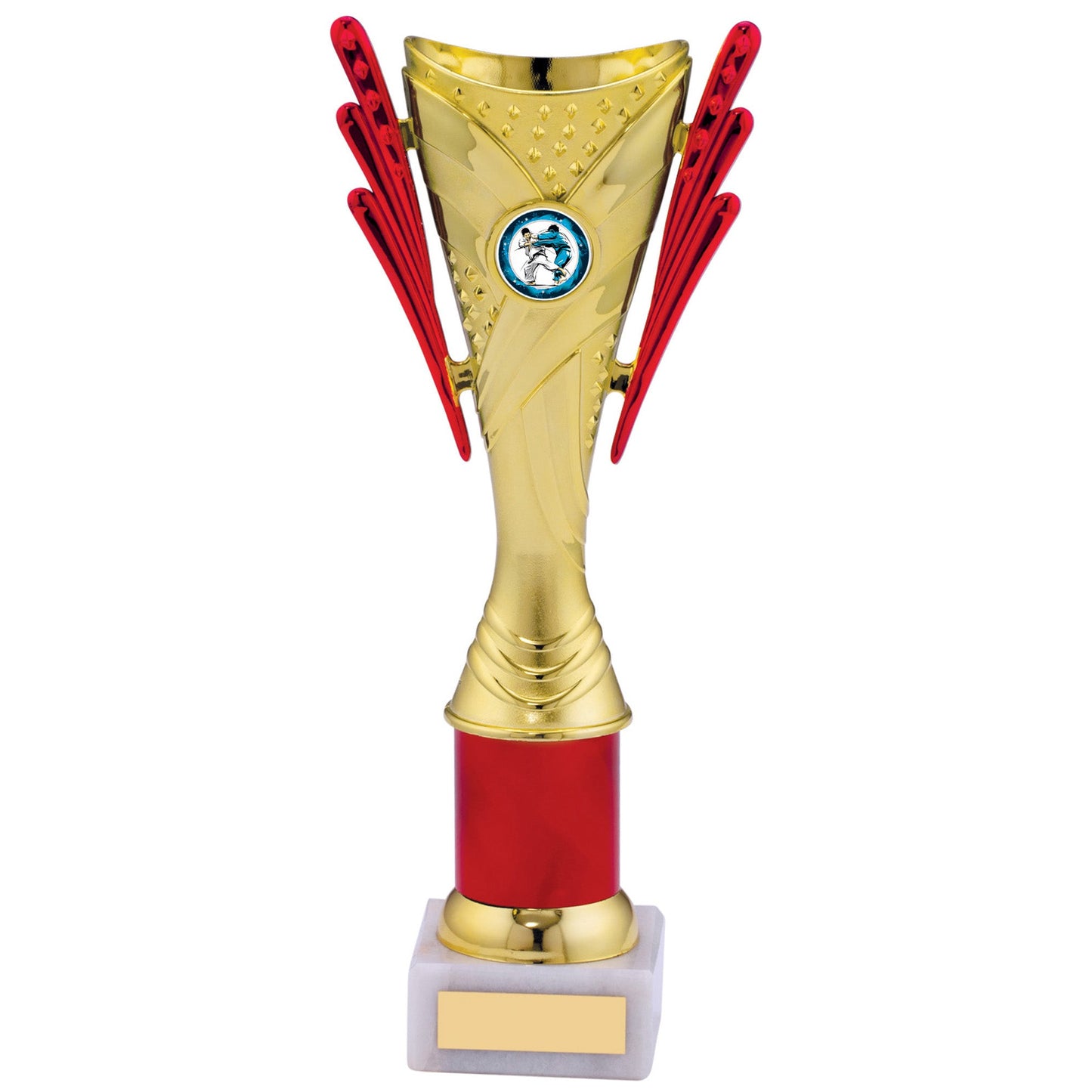 10" SILVER BLUE TROPHY  25.5cm