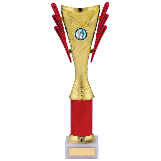 11" SILVER BLUE TROPHY  28cm