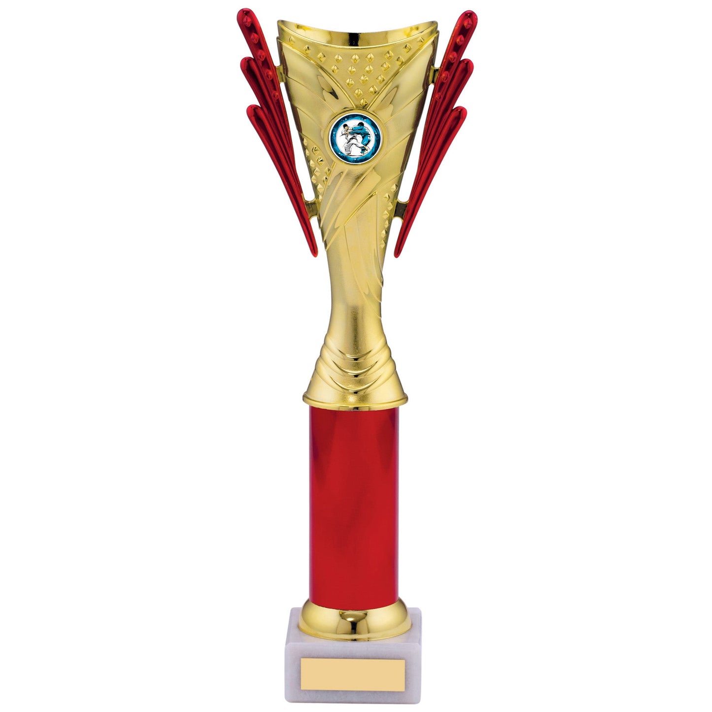 12" SILVER BLUE TROPHY  30.5cm