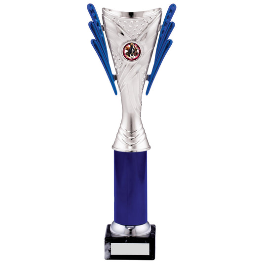 13" SILVER BLUE TROPHY 33cm