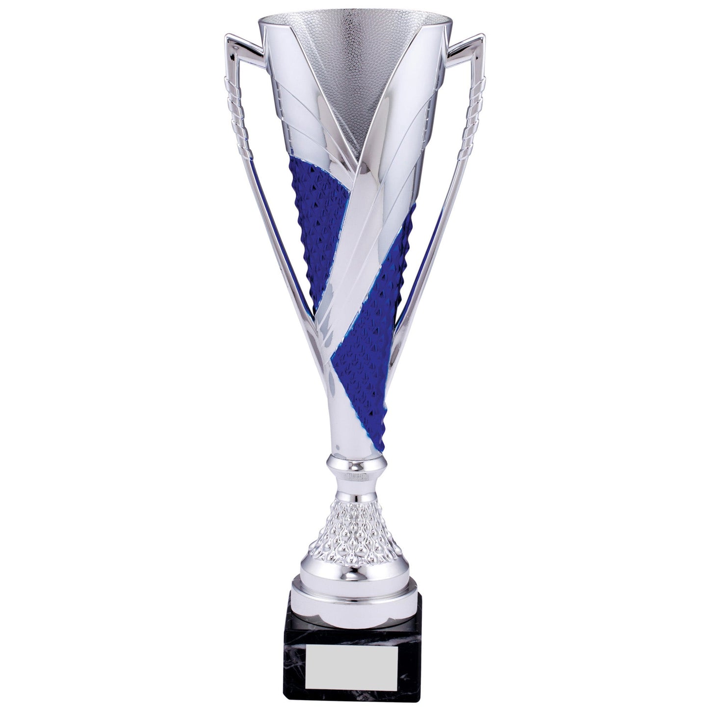 14.5" SILVER BLUE TROPHY 37cm