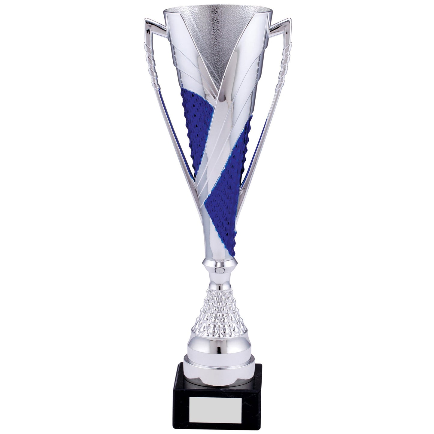 15.75" SILVER BLUE TROPHY 40cm