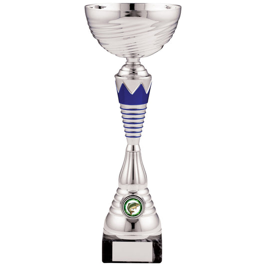 12.5" SILVER BLUE TROPHY 32cm