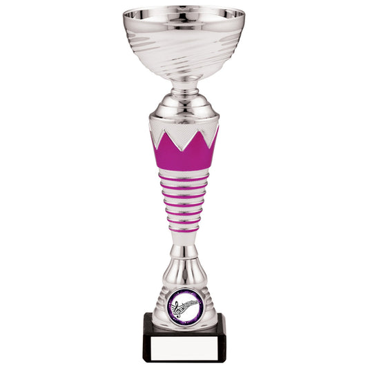 9" SILVER PINK TROPHY 23cm