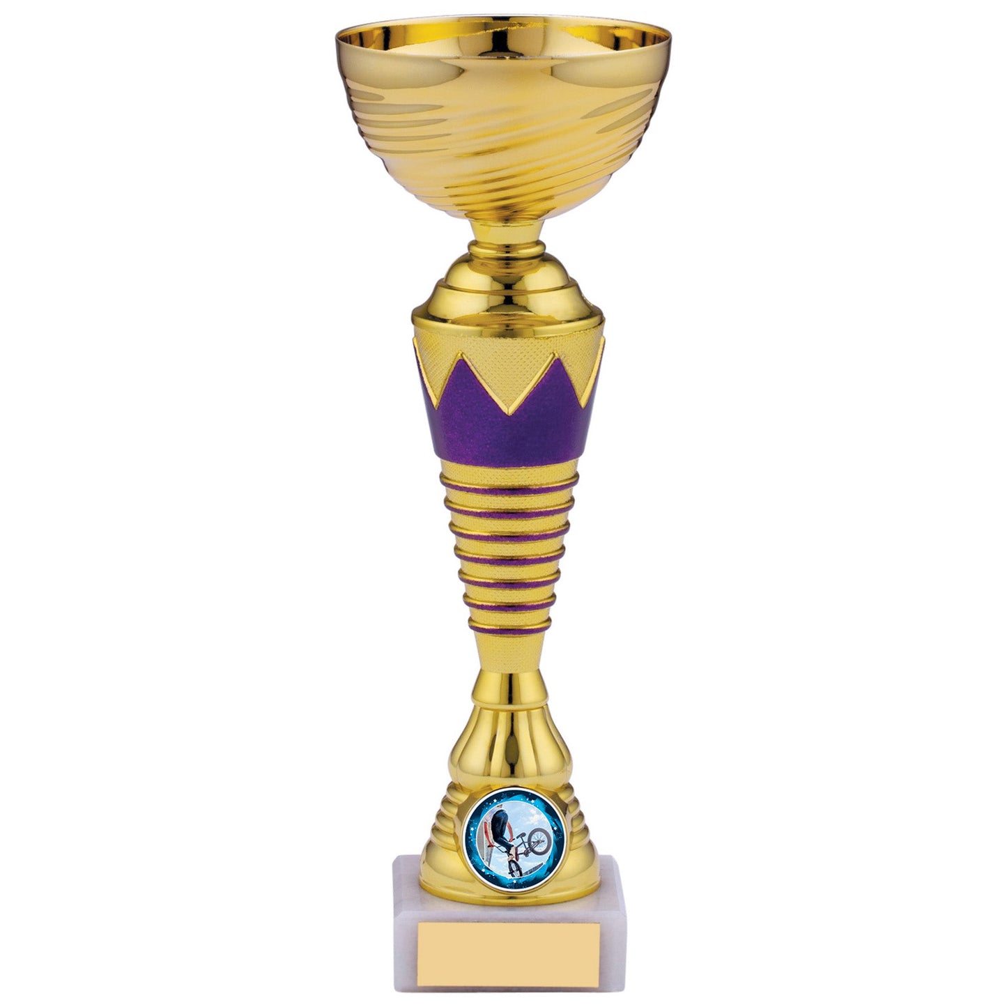 9" GOLD PURPLE TROPHY 23cm