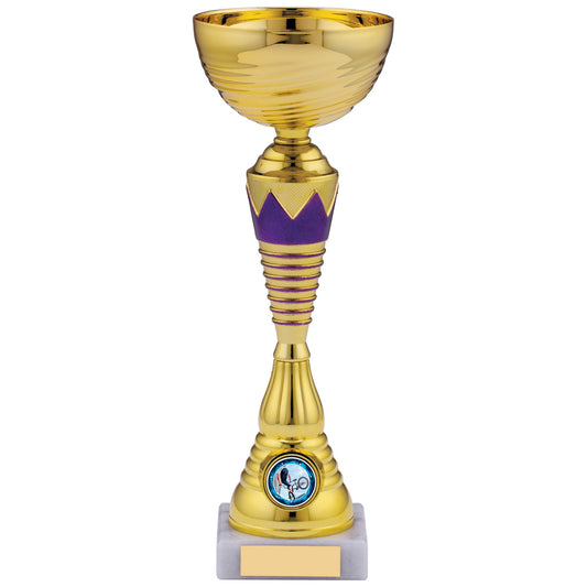 11" GOLD PURPLE TROPHY 28cm