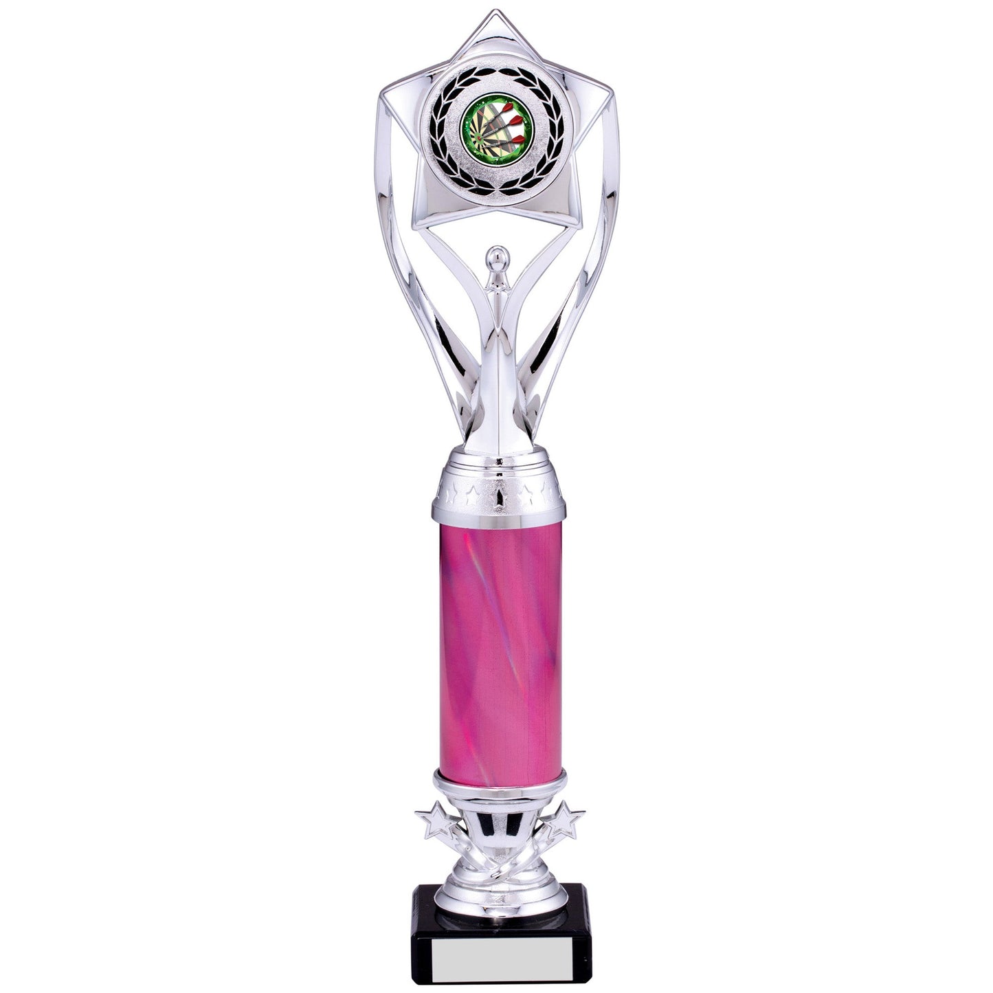 13.5" SILVER PINK TROPHY 34cm