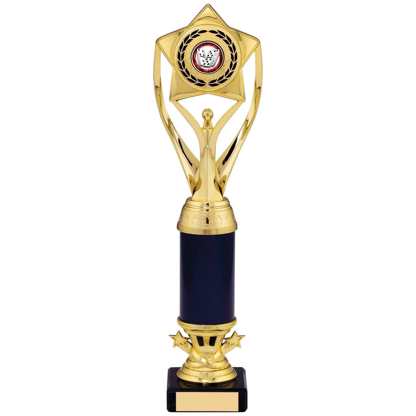 12.5" GOLD BLACK TROPHY 32cm