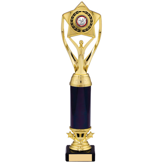 13.5" GOLD BLACK TROPHY 34cm