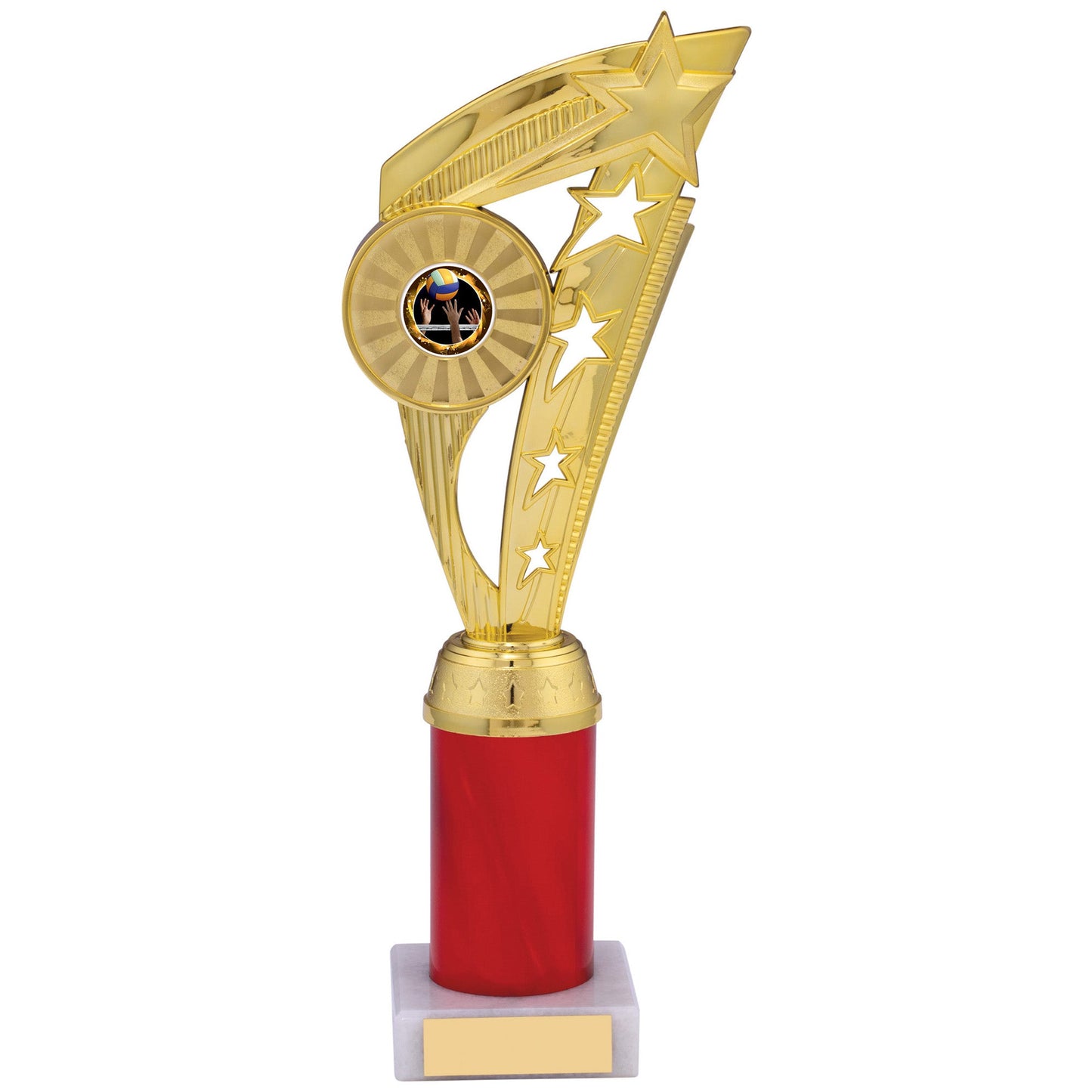 11" GOLD RED TROPHY 28cm