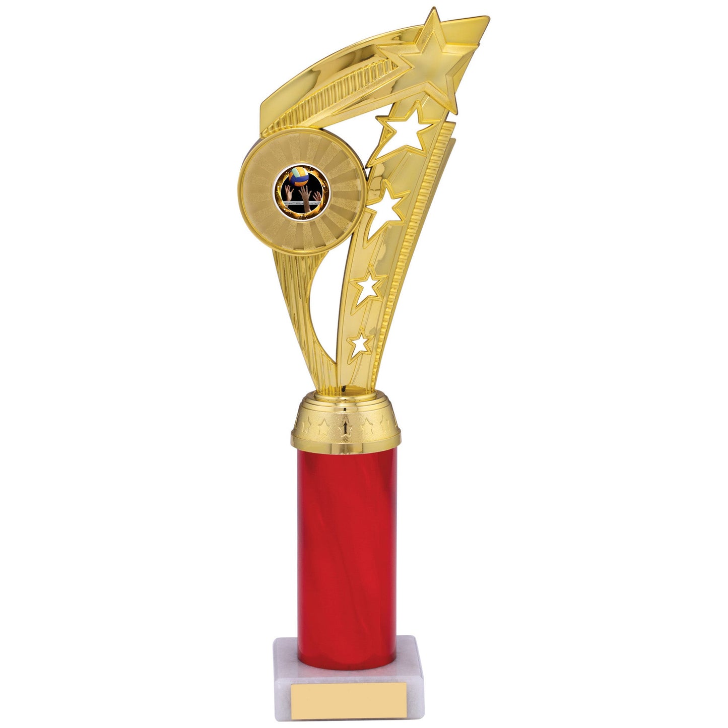 12" GOLD RED TROPHY 30.5cm