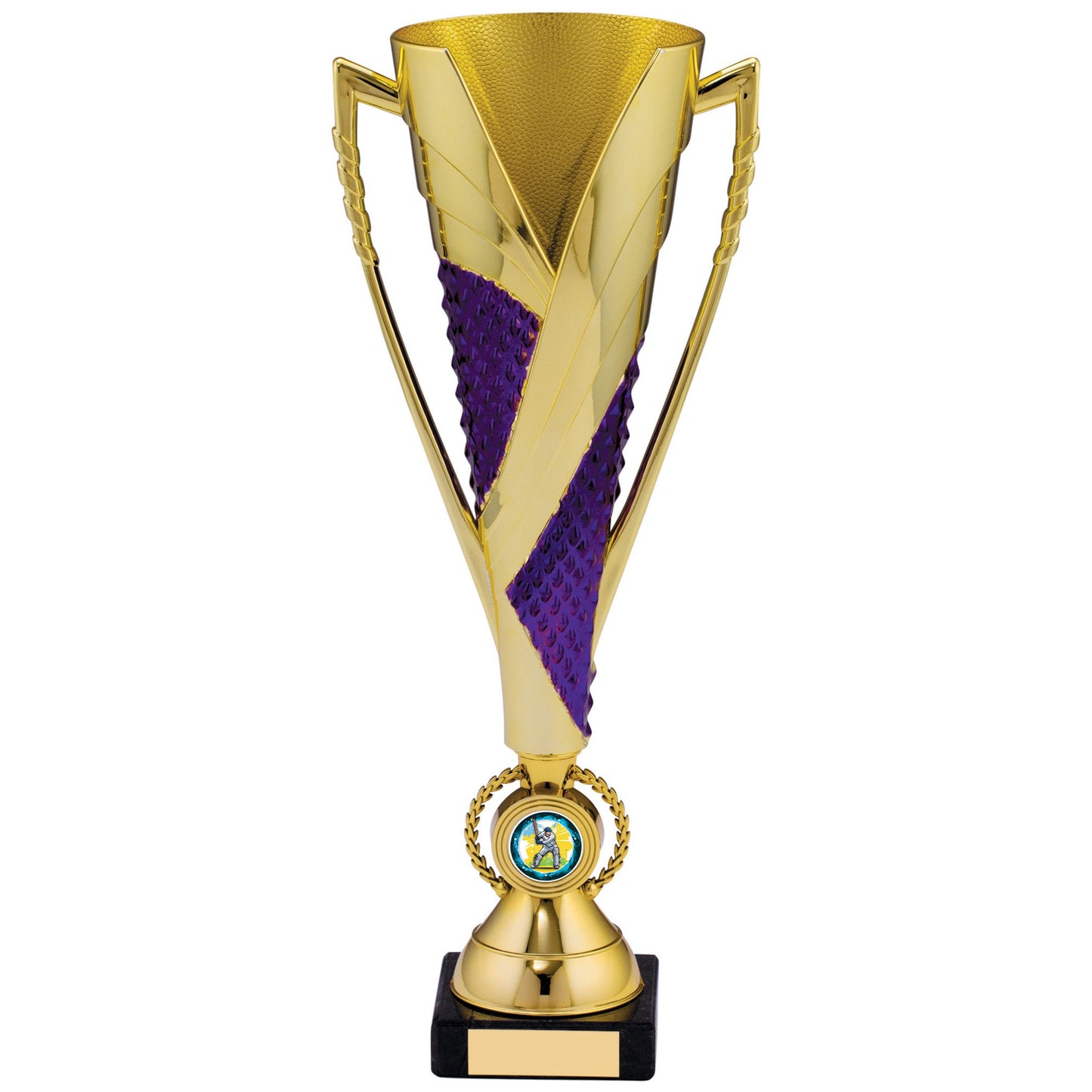 13.5" GOLD PURPLE TROPHY 33cm