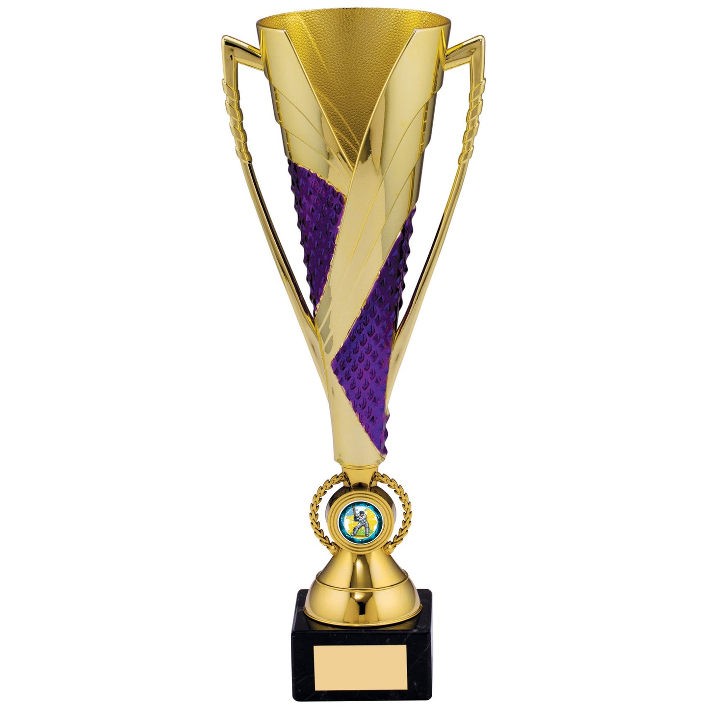 14.5" GOLD PURPLE TROPHY 37cm