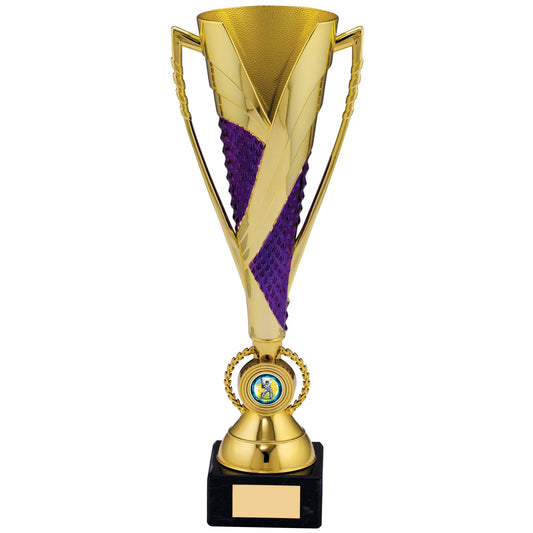 15" GOLD PURPLE TROPHY 38cm