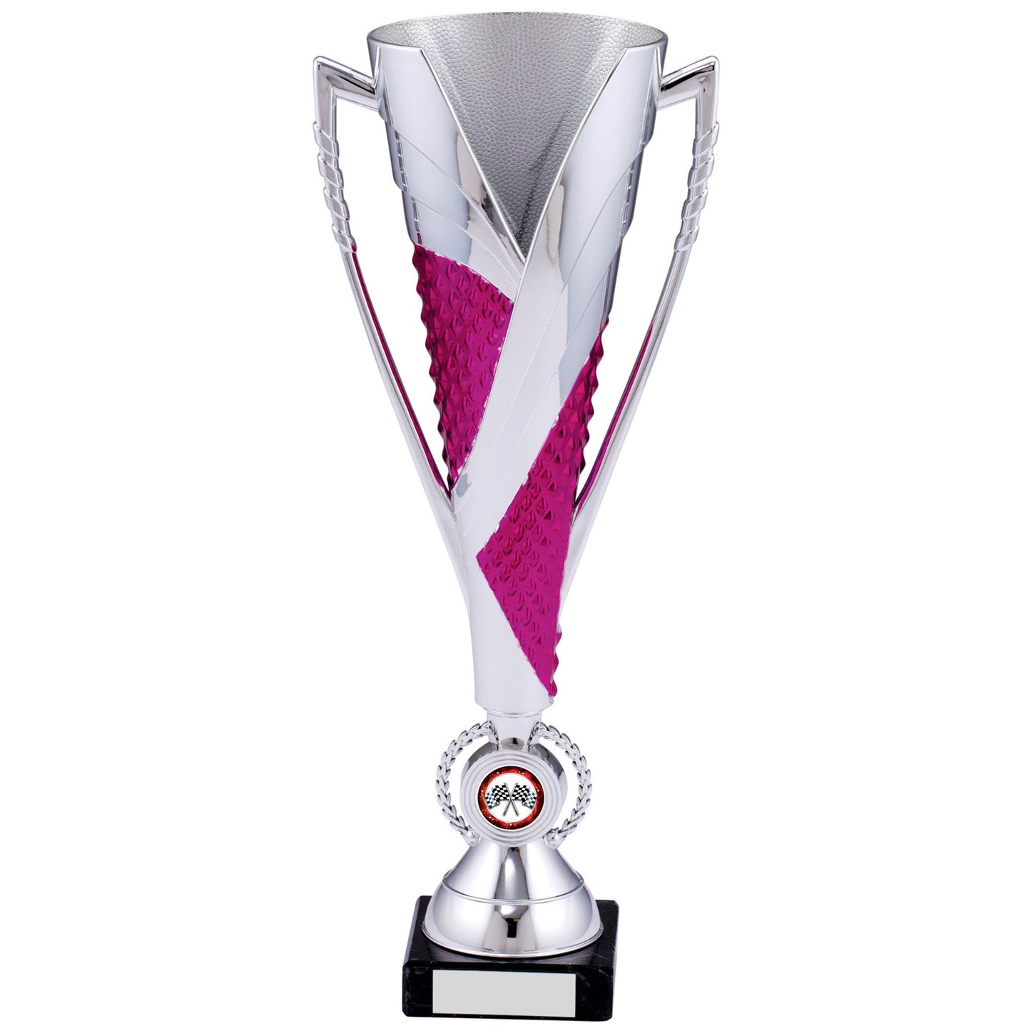 13.5" SILVER PINK TROPHY 33cm