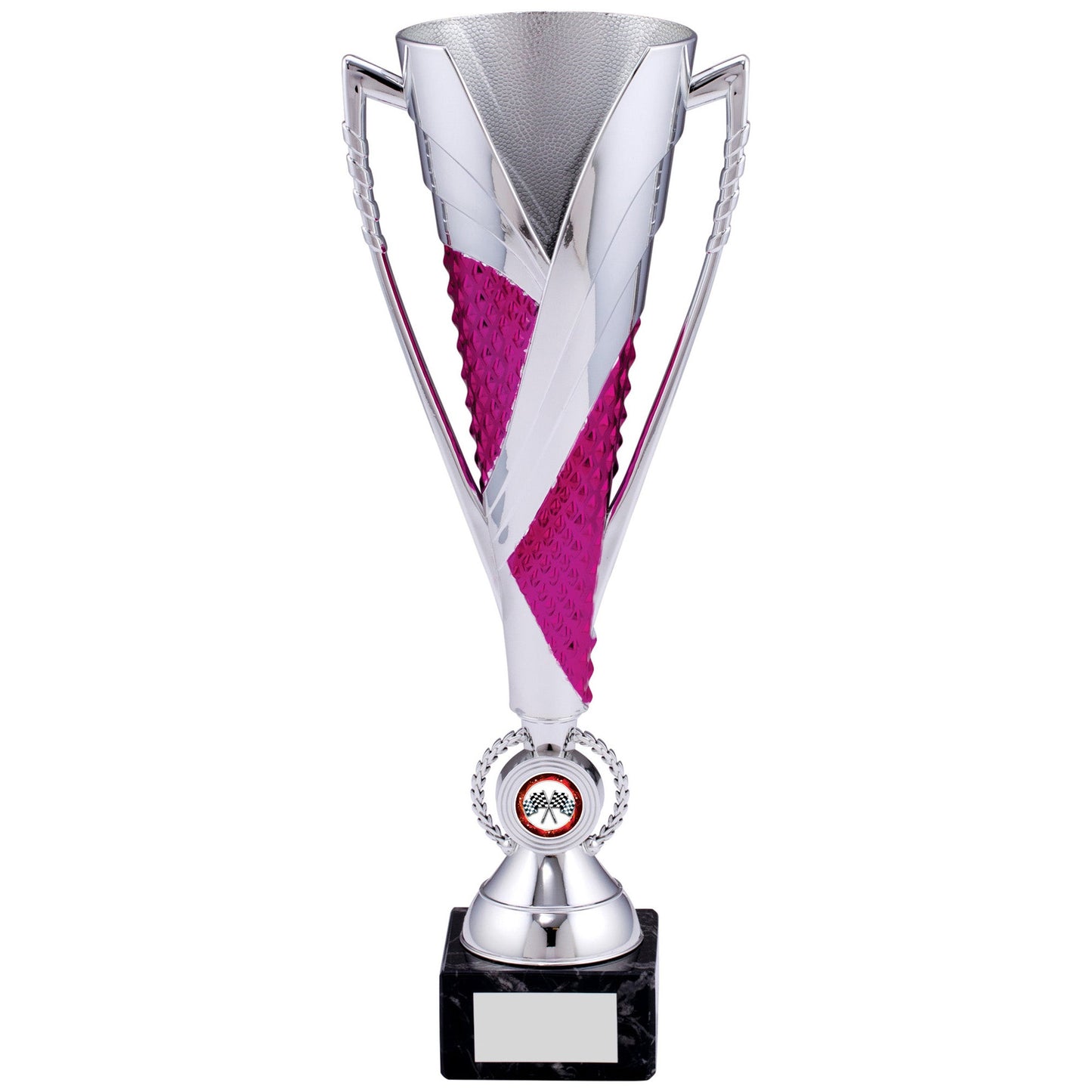 14.5" SILVER PINK TROPHY 37cm