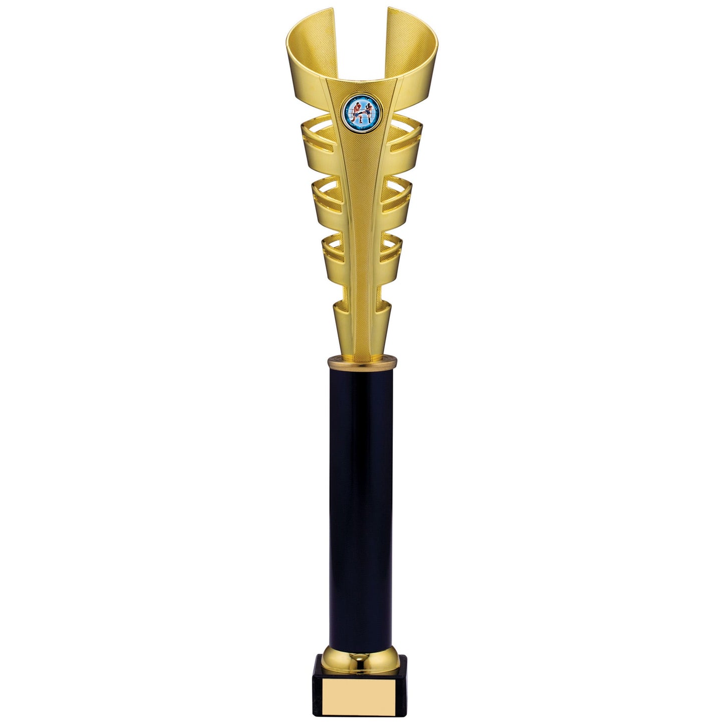 15" GOLD BLACK TROPHY 39cm